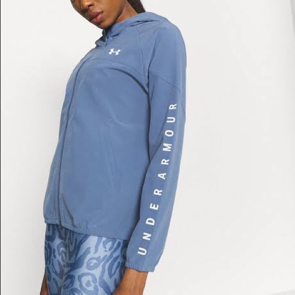 Under Armour Jackets & Blazers - UnderArmour Gray Slate Zip Up Athletic Windbreaker